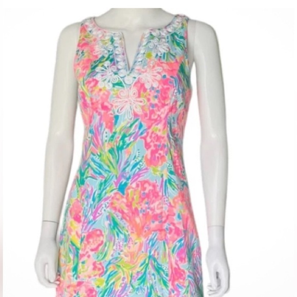 Lilly Pulitzer Gabby Shift Dress Fan Sea Print - Picture 4 of 9